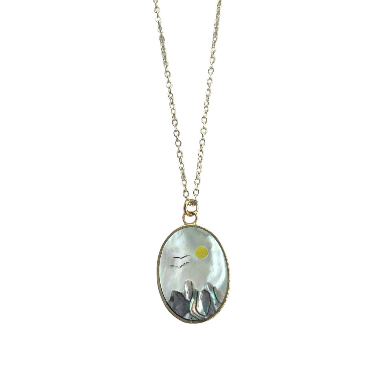 Mother Of Pearl Mountain Necklace | The Sage Vintage (IL)