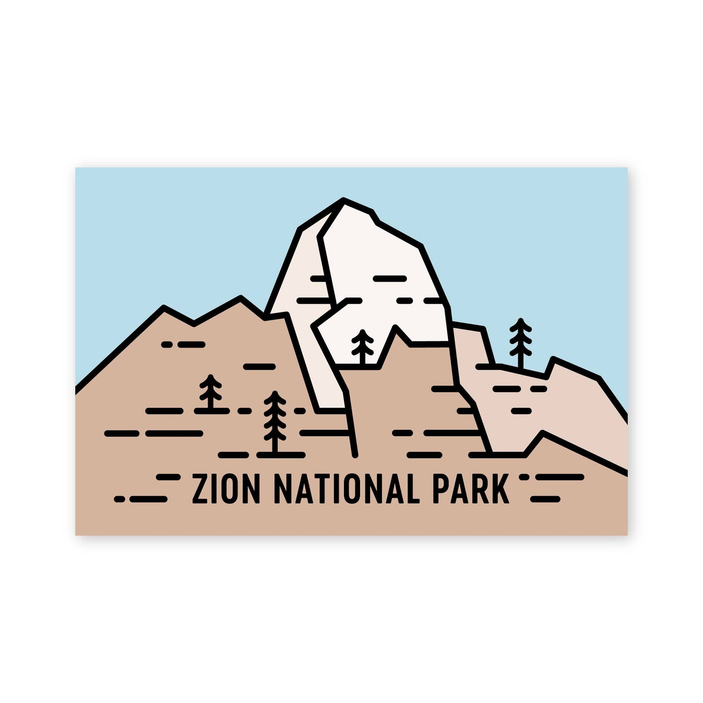 Zion National Park Great White Throne Postcard | Fell (UT)