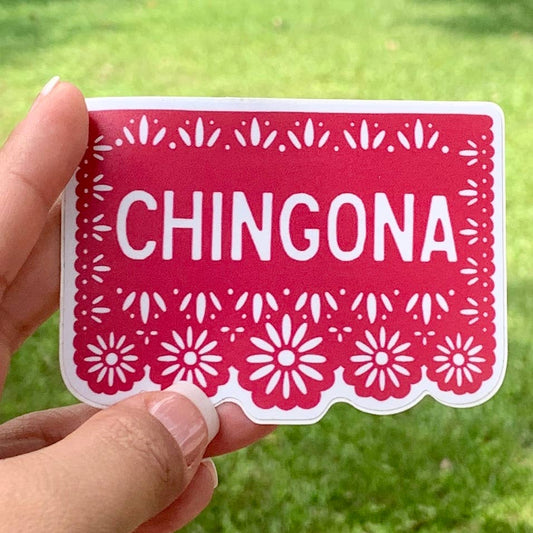 CHINGONA Papel Picado Vinyl Sticker | Kalaka Tx (TX)