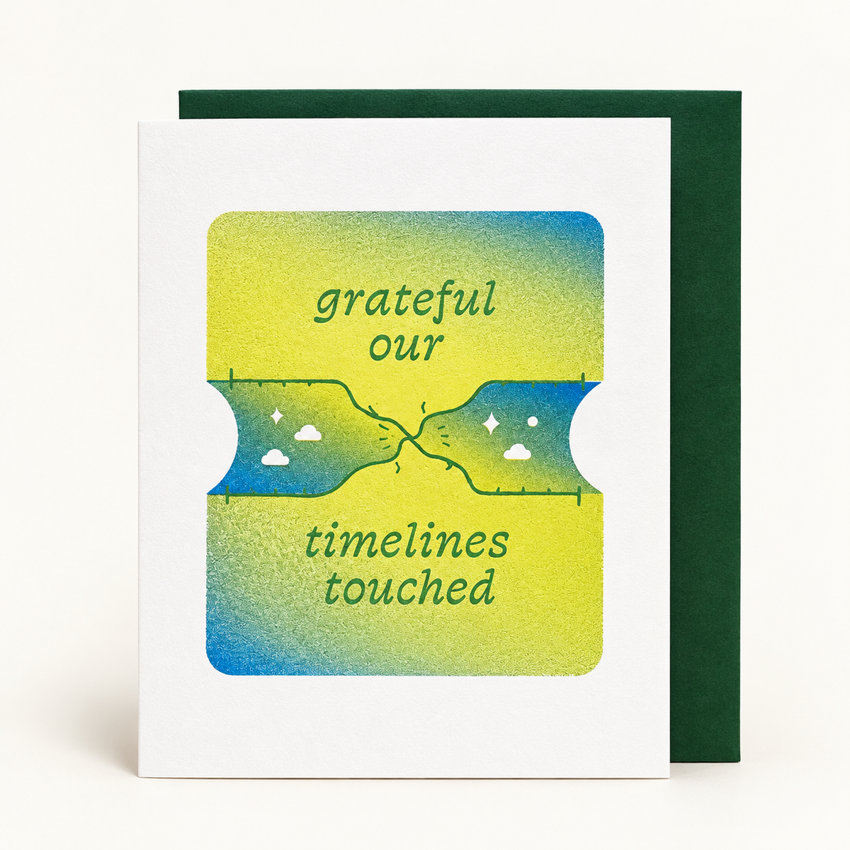 Grateful our Timelines have Touched Greeting Card | Pencil and Post (CA)