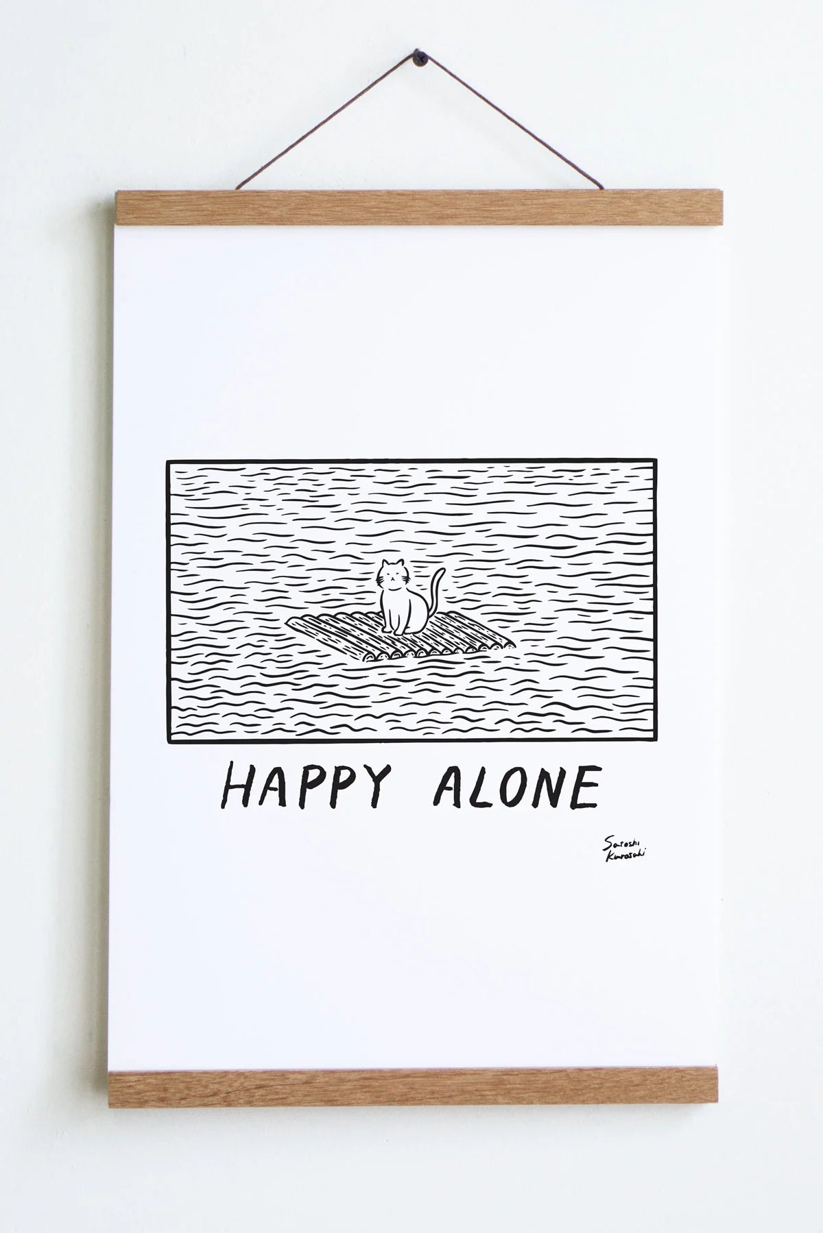 Happy Alone Raft Art Print | Satoshi Kurosaki