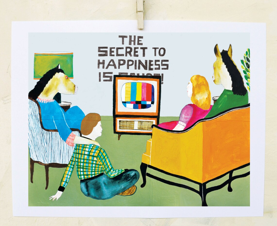 The Secret to Happiness is... Art Print | Kelly Puissegur (LA)