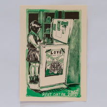 Load image into Gallery viewer, Cheap Rent Risograph Print | Sarah Welch (TX)