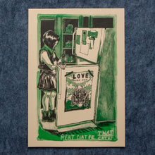 Load image into Gallery viewer, Cheap Rent Risograph Print | Sarah Welch (TX)