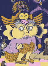 Load image into Gallery viewer, Kid In Bird Hat with Dog Screenprint | Daria Tessler (OR)