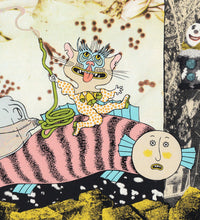 Load image into Gallery viewer, Cat Riding Fish Screen Print | Daria Tessler (OR)