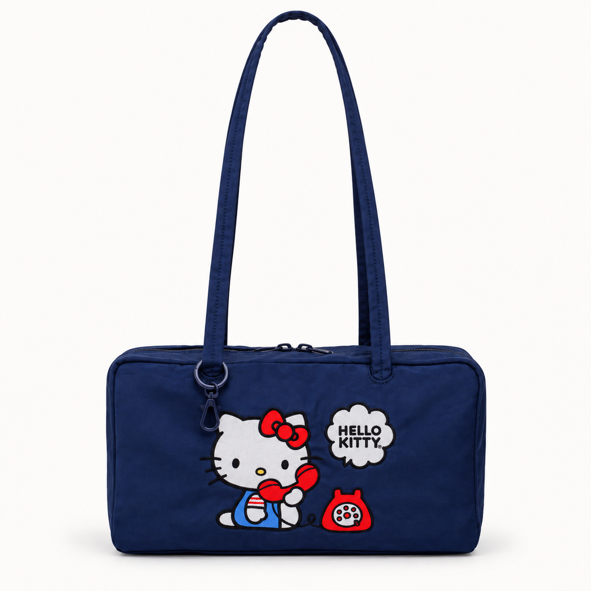 Nylon Bowler Bag | Embroidered Hello Kitty Phone | Baggu (CA)