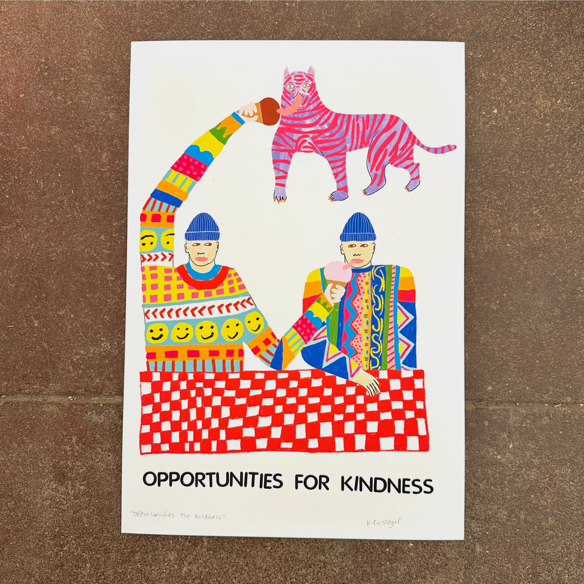Opportunities for Kindness art print by Kelly Puissegur on display at We Are 1976