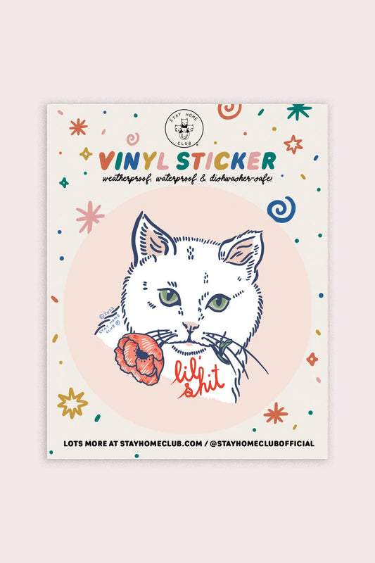 Lil Shit (Cat) Vinyl Sticker | Olivia Mew