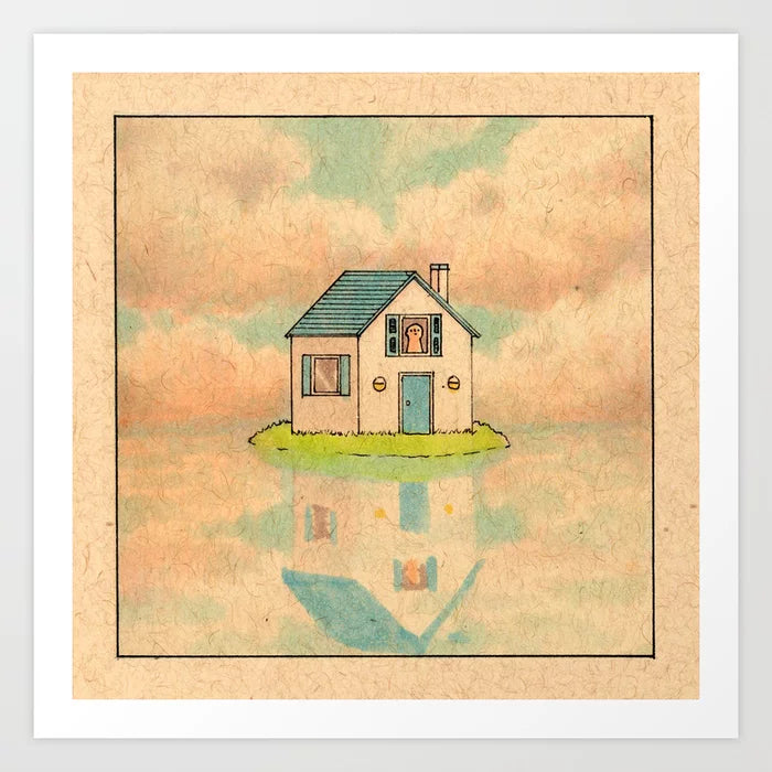 Little Blue House Art Print | Felicia Chiao (CA)