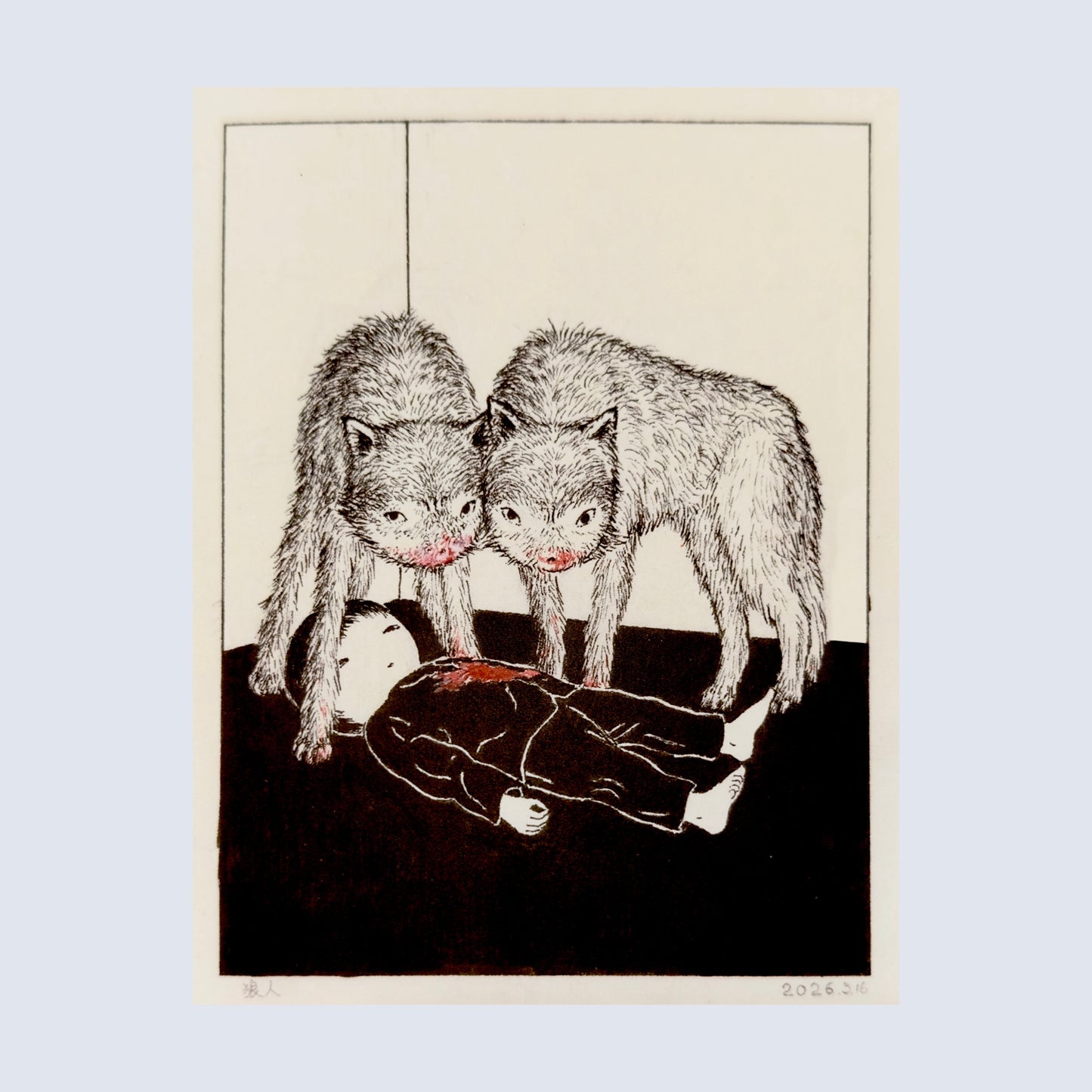 Wolfman Art Print | Min Ding (CN)