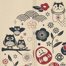 Load image into Gallery viewer, Manekineko Daruma Noren Curtain (Japan)