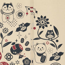 Load image into Gallery viewer, Manekineko Daruma Noren Curtain (Japan)
