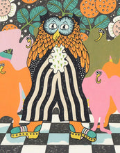 Load image into Gallery viewer, Owl Posse Screen Print | Daria Tessler (OR)