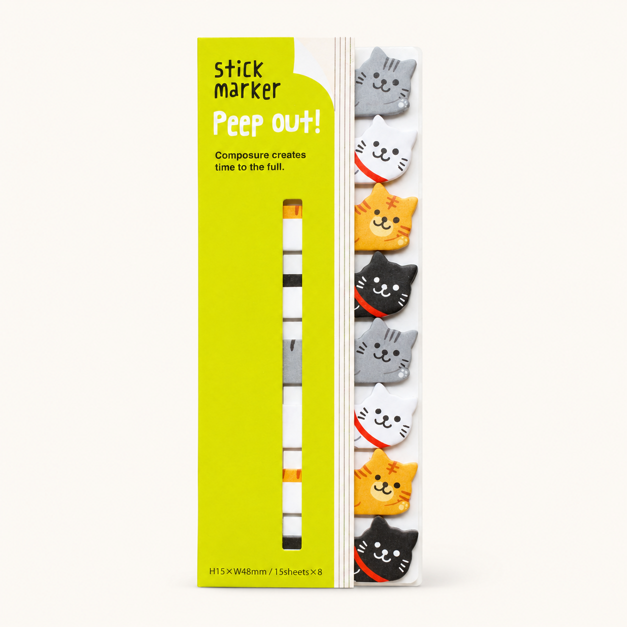 Peep Out Cats Sticky Note Marker | Mind Wave (Japan)