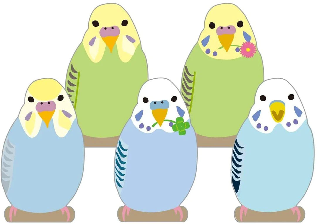 Budgerigar Memo Pad | Greeting Life (Japan)