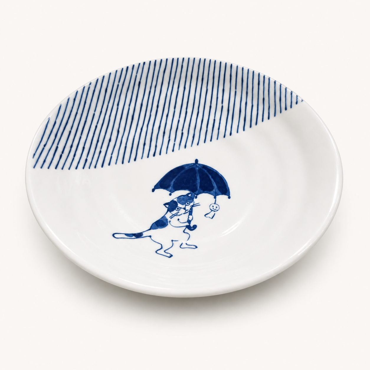 Raining Cat Dish | Porcelain (Japan)