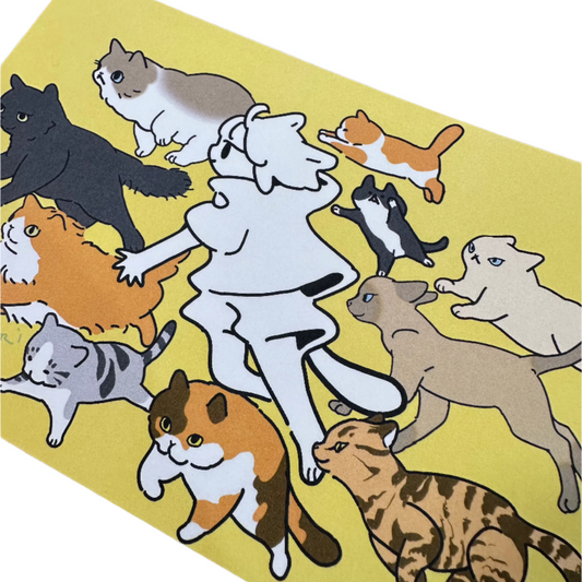 Running Cats Mini Print | Koyamori (CAN)