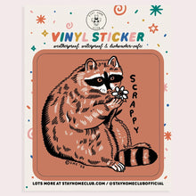 Load image into Gallery viewer, Scrappy Raccoon Vinyl Sticker | Olivia Mew (CAN)