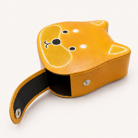 Leather Shiba Inu Coin Bank (Japan)