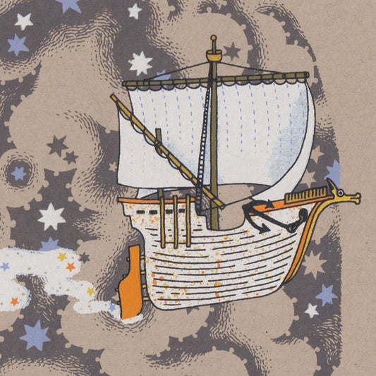 Ship in Star Clouds Screen Print | Daria Tessler (OR)