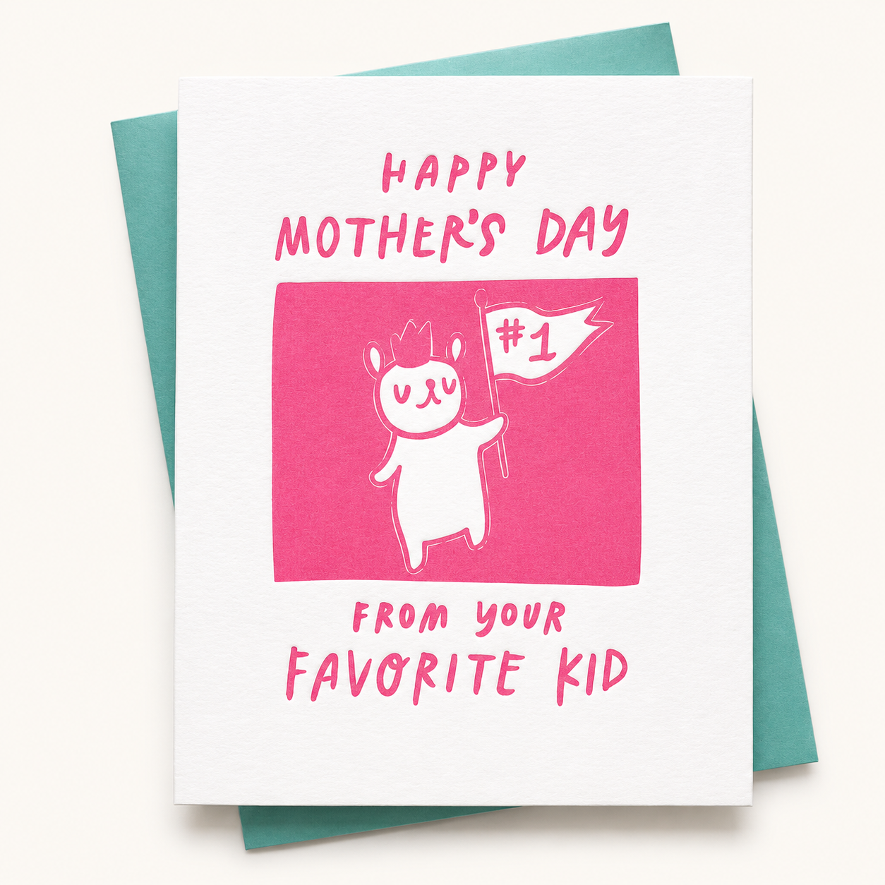 Sibling Rivalry Mother's Day Letterpress Card | Ghost Academy (CA)