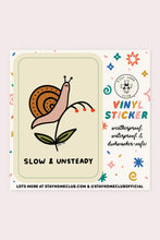 Load image into Gallery viewer, Slow and Unsteady Vinyl Sticker | Olivia Mew (CAN)