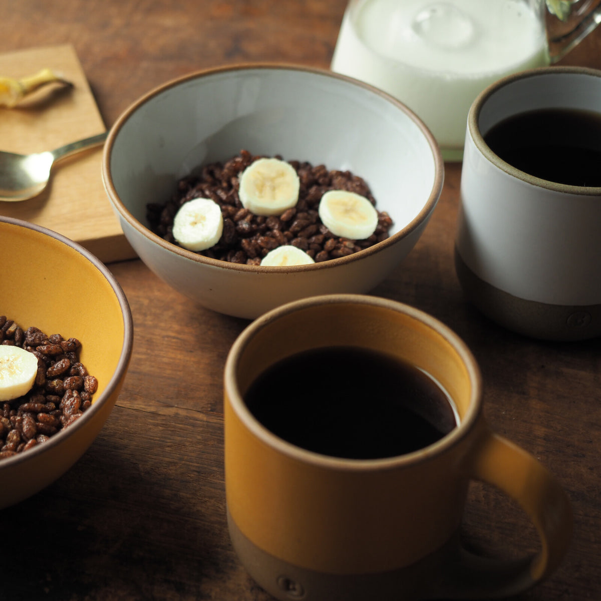 Ceramic Bricks Mug | Green Semi Gloss Finish | Chips (Japan