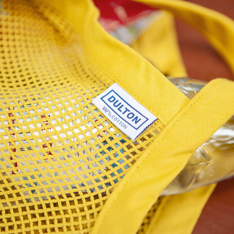 Cotton Half Mesh Bag | Large | Yellow | Dulton (Japan)
