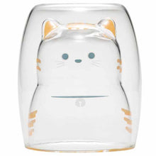 Load image into Gallery viewer, Double-walled Glass Cat tumbler (Japan)
