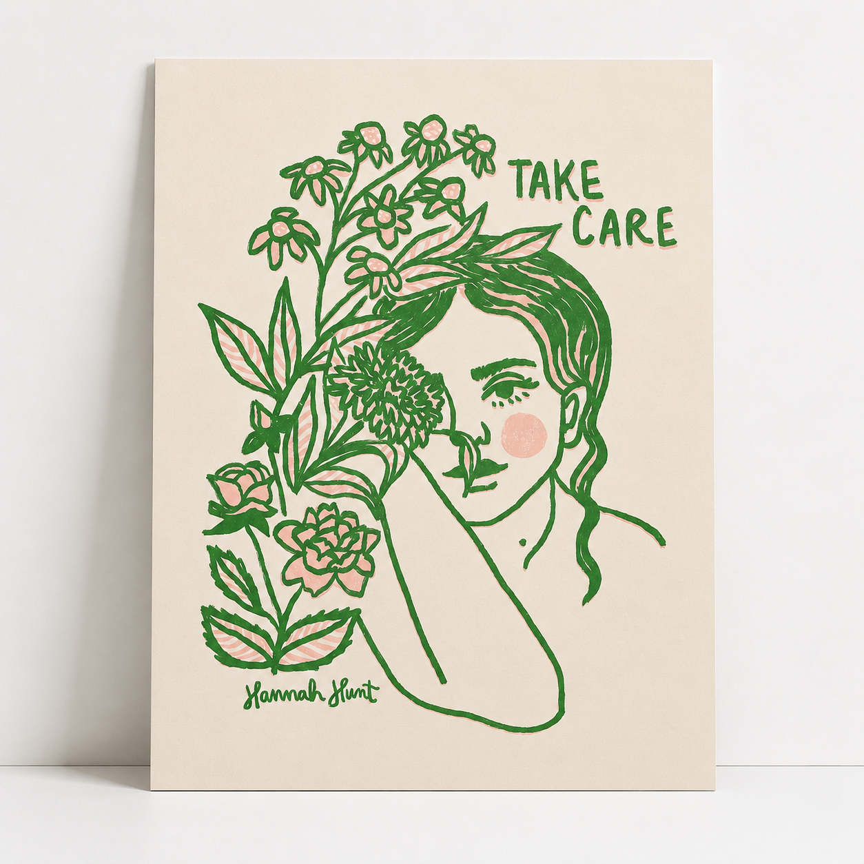 Take Care Risograph Print | Hannah Hunt (OR)