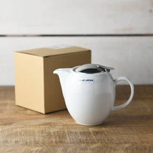 Load image into Gallery viewer, White Ceramic Round Teapot | Zero (Japan)