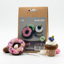 Load image into Gallery viewer, DIY Needle Felting Kit – Dessert (Donut & Cupcake) | Woolbuddy (CA)