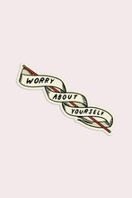 Load image into Gallery viewer, Worry About Yourself Vinyl Sticker | Olivia Mew (Canada)