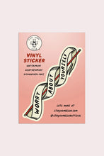 Load image into Gallery viewer, Worry About Yourself Vinyl Sticker | Olivia Mew (Canada)