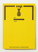 Load image into Gallery viewer, Sup Pineapple Letterpress Notecard | We Are 1976 (TX)
