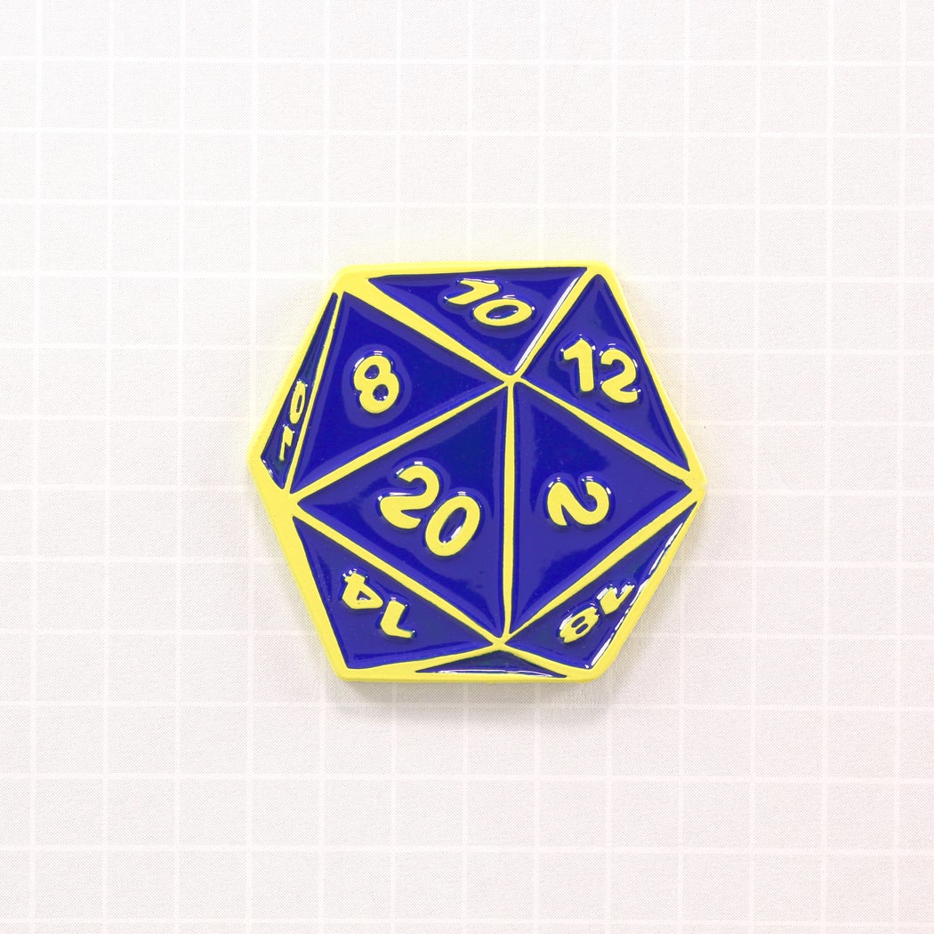 D20 Dice Enamel Pin | 1980 Who