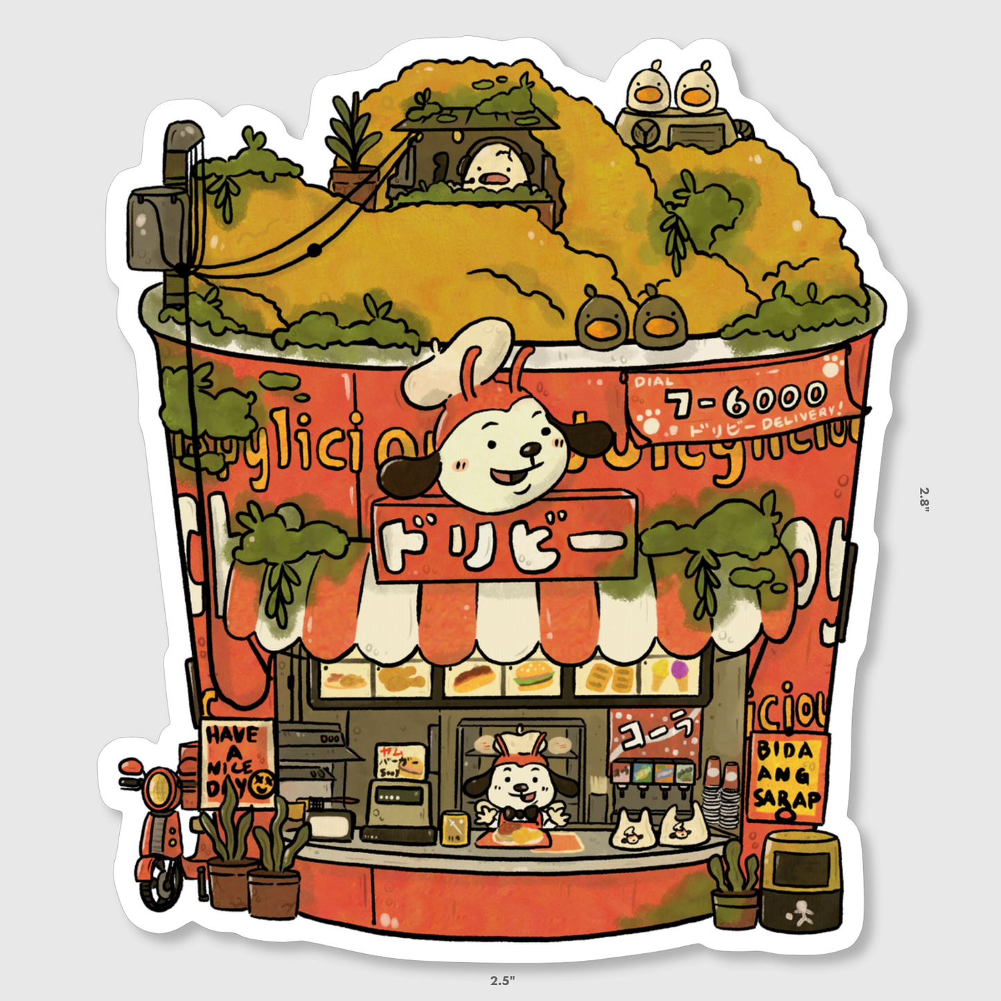 Jollibee Chicken Bucket Shop Vinyl Sticker | Sushiboiiiyy (Canada)