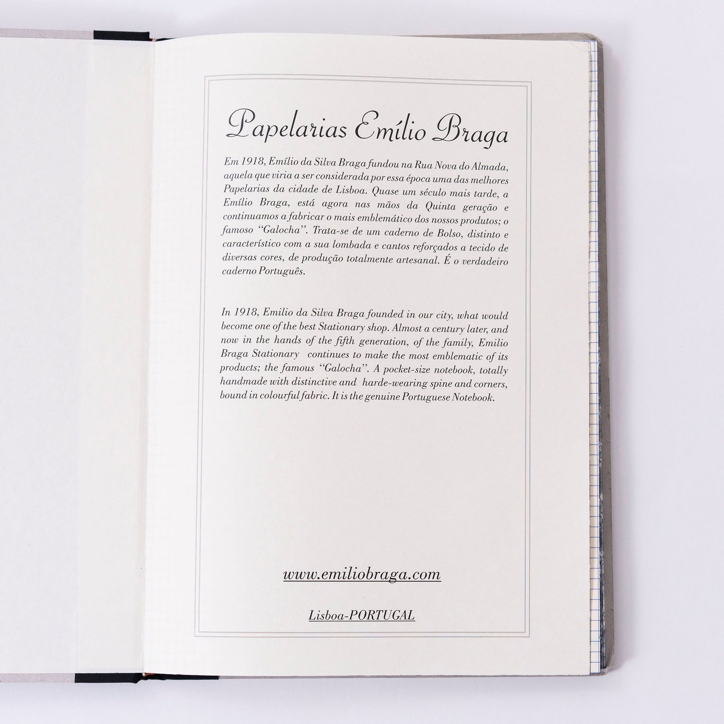 Emilio Braga Hardbound Notebook with Grid Pages