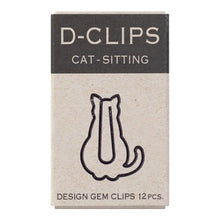 Load image into Gallery viewer, Sitting Cat D-Clips Mini Box | Midori (Japan)