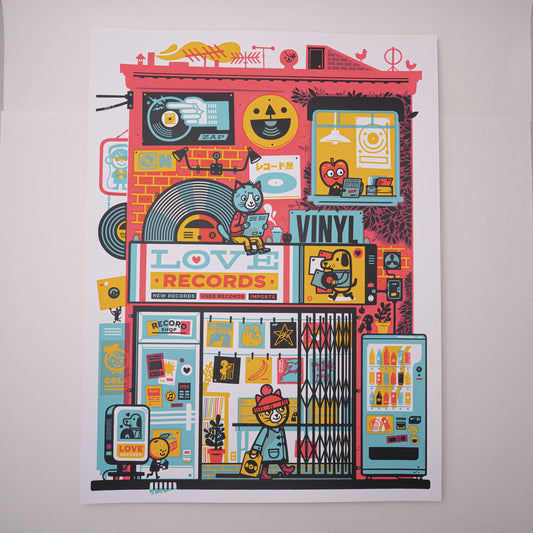 Love Records Screenprint | The Little Friends of Printmaking (CA)