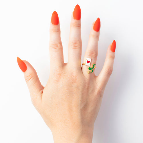 Ace of Hearts & Snake Ring | Yellow Owl Workshop (CA)