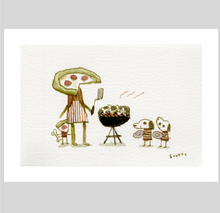 Load image into Gallery viewer, Grillin Pizza Head | Scott Campbell | 5x7