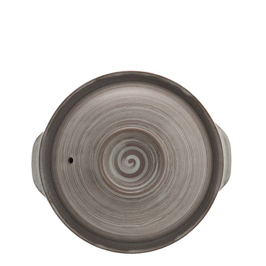 White Swirls Taupe 6-Gp Donabe