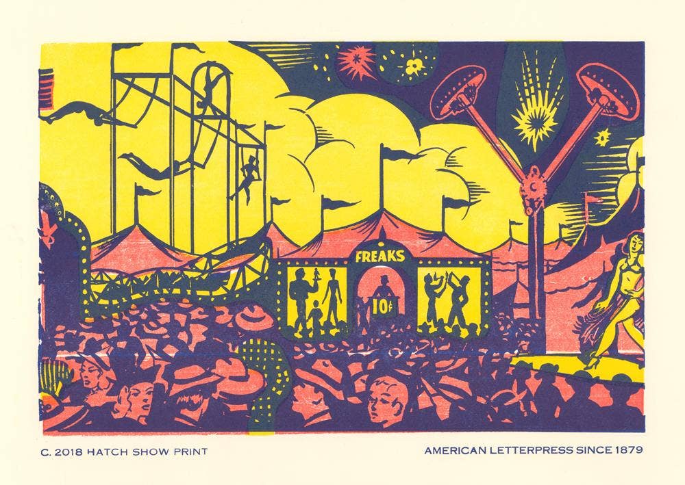 Freaks Window Card | Hatch Show Print (TN)