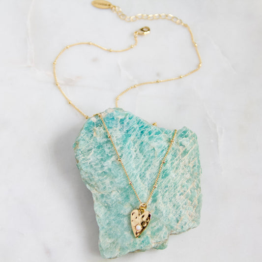 Opal Heart Necklace | Mesa Blue (TX)