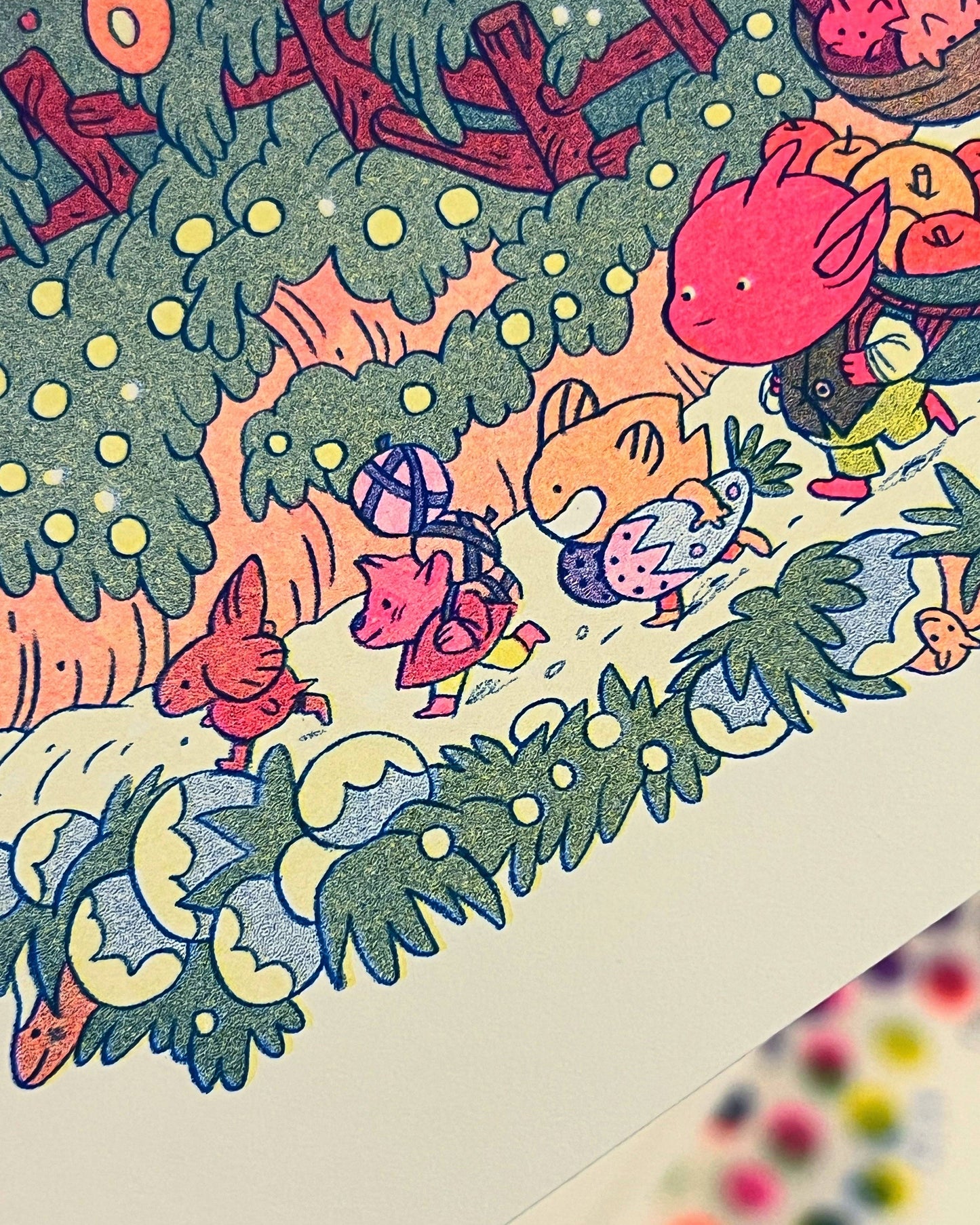 On The Mountain Garden Trail Riso Print | Natalie Andrewson (CA)