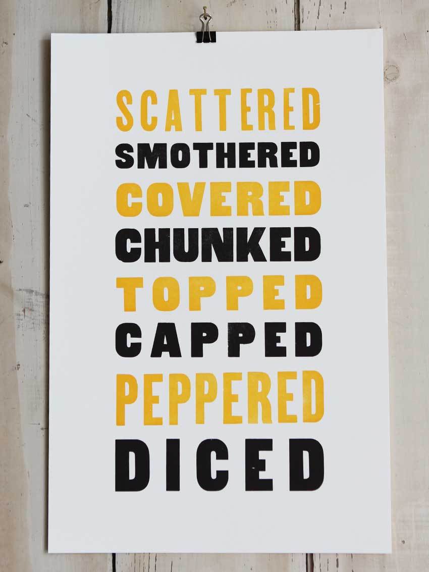 Good Verbs Letterpress Print | Old Try (WV)