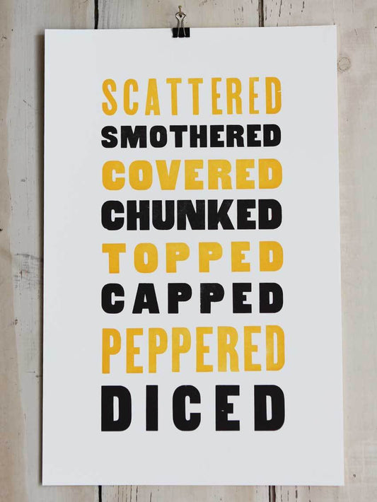Good Verbs Letterpress Print | Old Try (WV)