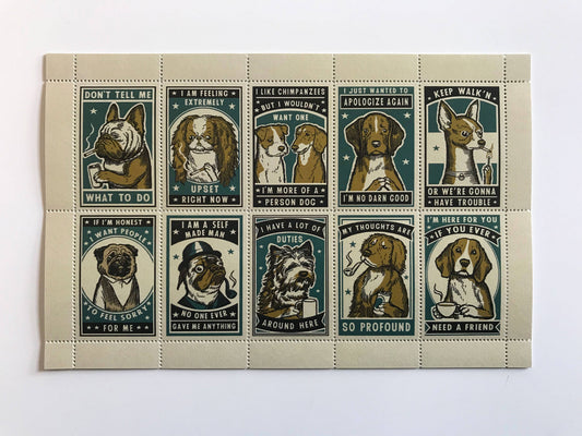 Portland Stamp Company Artist Series | Ravi Zupa | Attitude Dogs
